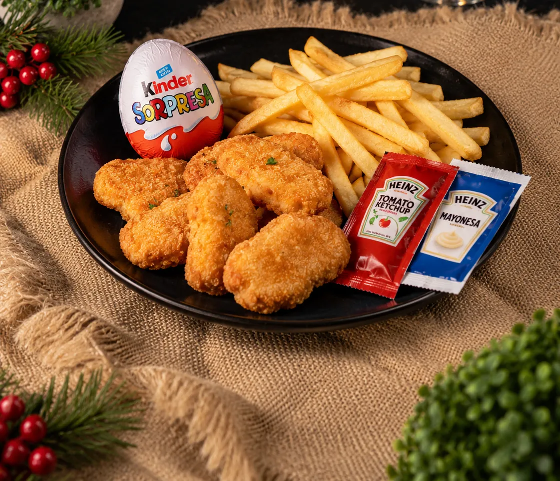Menú infantil Nubecita de Nuggets – foto real